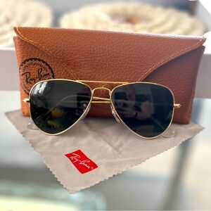 Rayban aviators green lens, small size suitable for children or petite adult